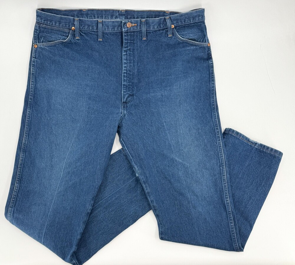 Vintage Wrangler Jeans Mens 46 Blue Cowboy Cut Straight Leg Western 13MWZ USA